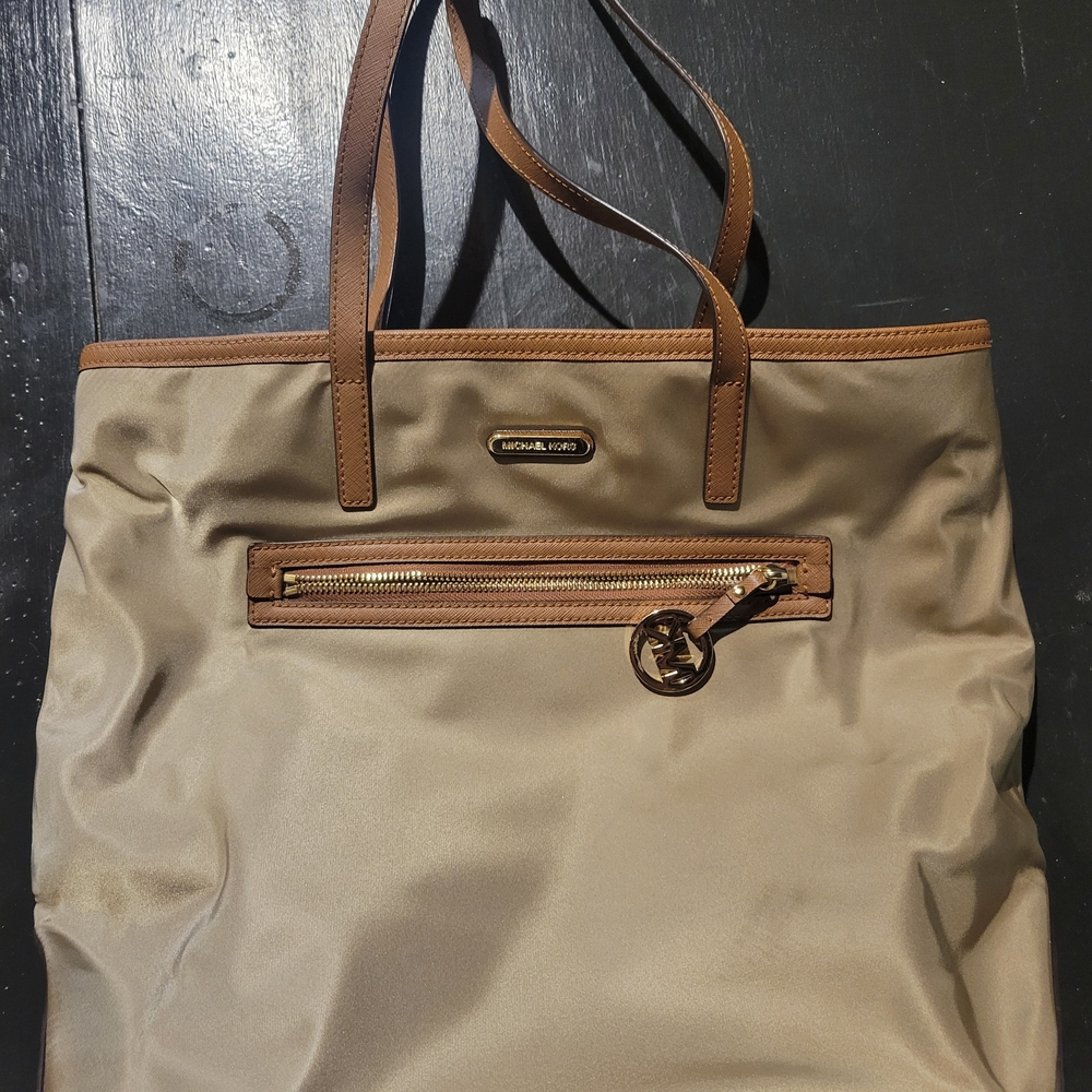 Michael Kors Brown and Tan Tote Bag